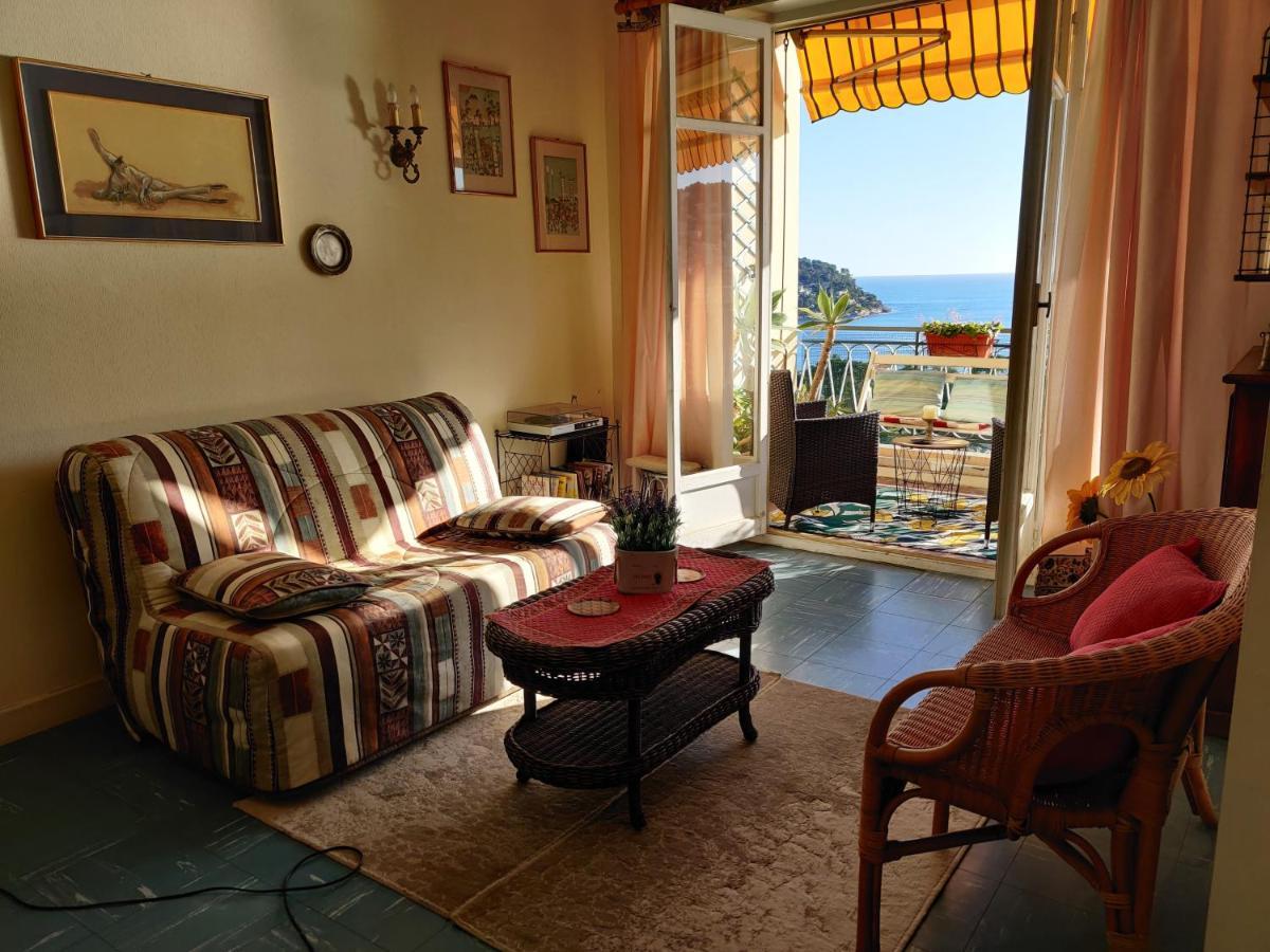 Vintage Flat Overlooking Villefranche Bay Apartamento Exterior foto